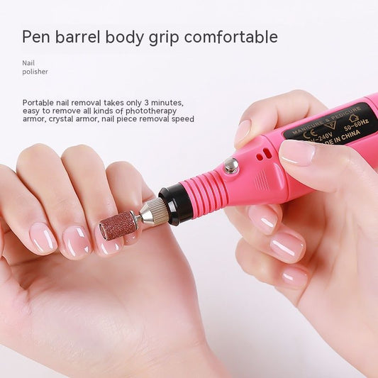 Manicure Pedicure Tool Powerful Portable Electric Nail Drill Compact Efile for Remover Acrylic Gel Nails Professional Nails File Pen Pink VXN Beauty