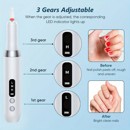 Pink   Wireless Charging Nail Drill, 3-Speed Adjustable, Professional-Level Care in One Tool VXN Beauty
