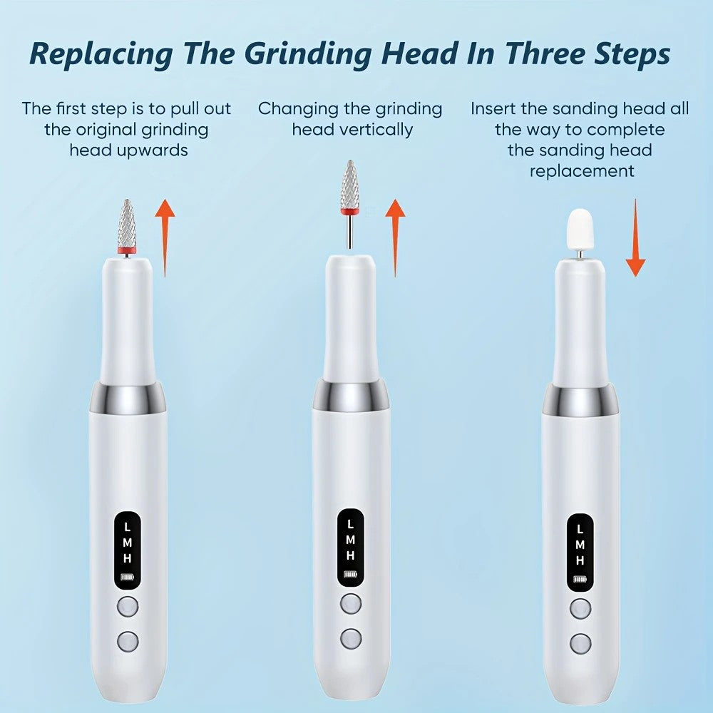 Pink   Wireless Charging Nail Drill, 3-Speed Adjustable, Professional-Level Care in One Tool VXN Beauty