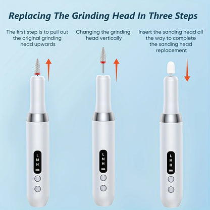 Pink   Wireless Charging Nail Drill, 3-Speed Adjustable, Professional-Level Care in One Tool VXN Beauty