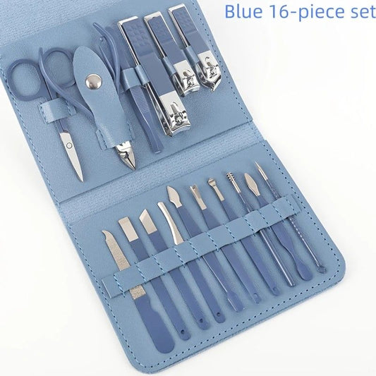 16-Piece Nail Care Set | Portable & Professional, One Box for Hand & Foot Details.BLUE VXN Beauty