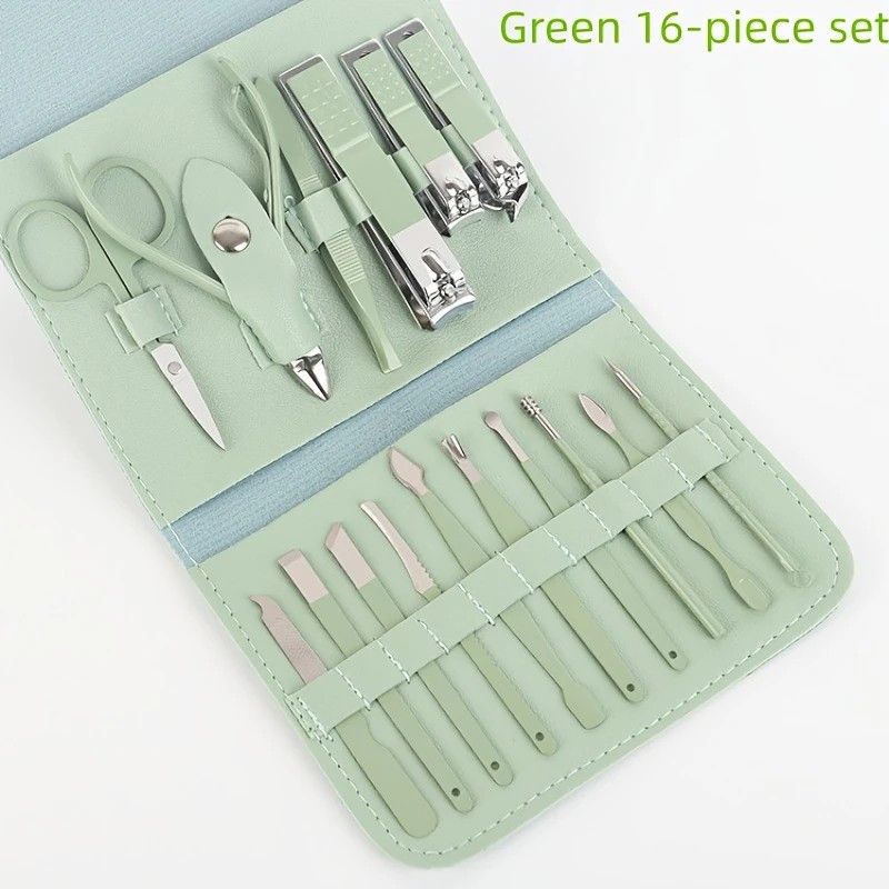 16-Piece Nail Care Set | Portable & Professional, One Box for Hand & Foot Details.BLUE VXN Beauty