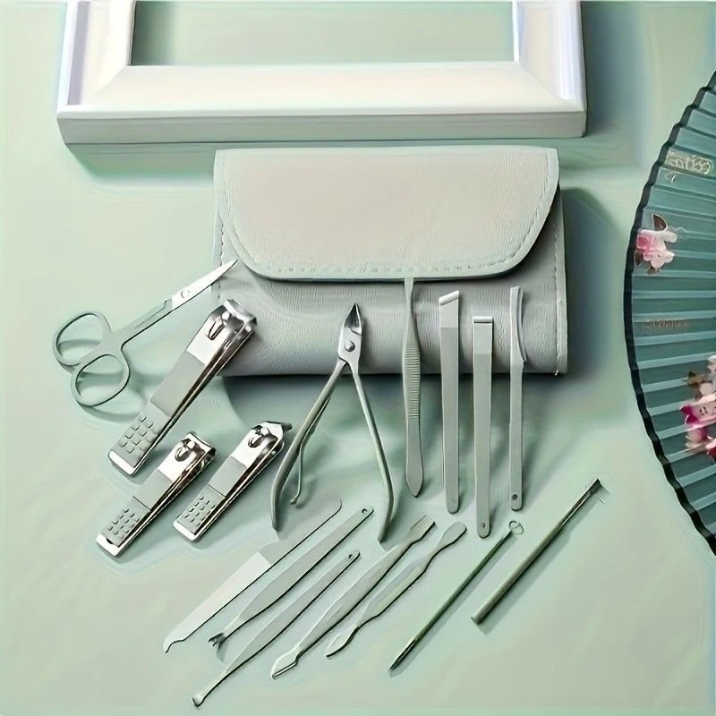 16-Piece Nail Care Set | Portable & Professional, One Box for Hand & Foot Details.BLUE VXN Beauty