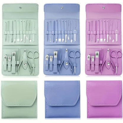 16-Piece Nail Care Set | Portable & Professional, One Box for Hand & Foot Details.BLUE VXN Beauty