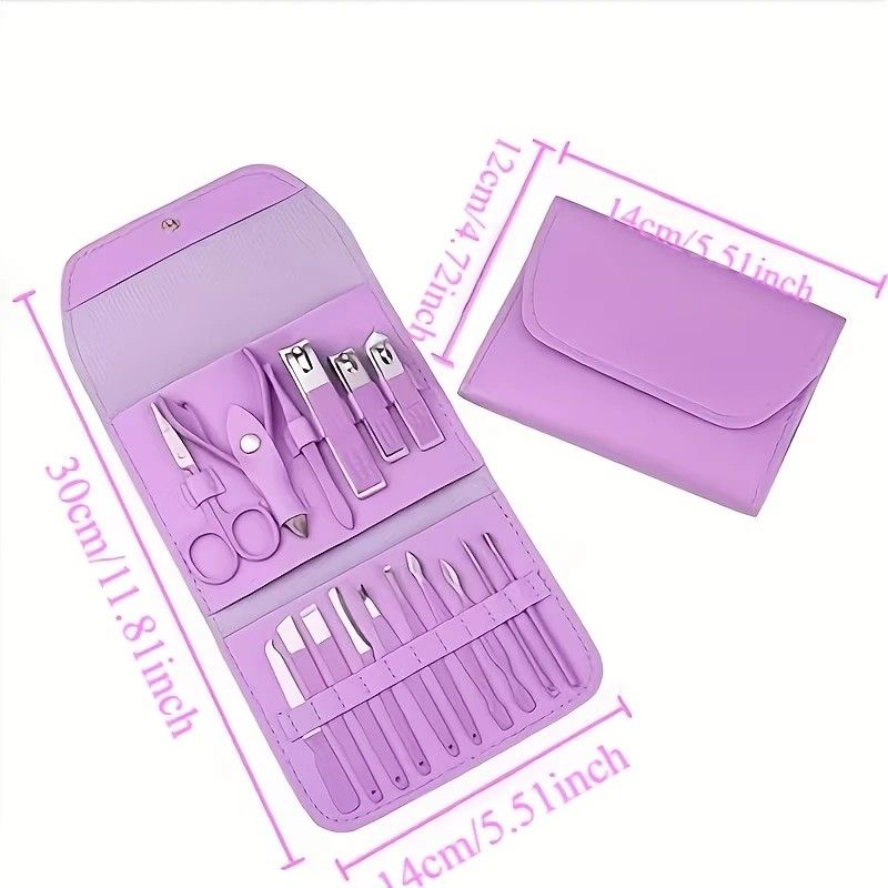 16-Piece Nail Care Set | Portable & Professional, One Box for Hand & Foot Details.BLUE VXN Beauty