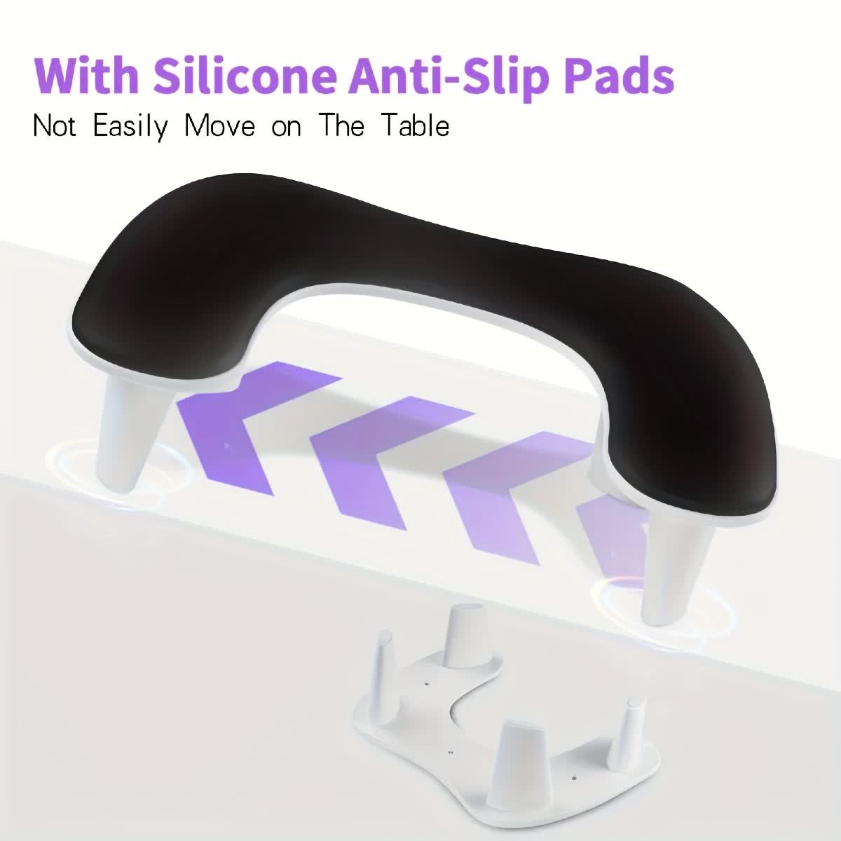 Grey This handheld nail care device integrates a U-shaped pillow and comes with a portable detachable stand. Designed with an inclined PU material and a sturdy base, it is crafted for both comfort and portability. VXN Beauty