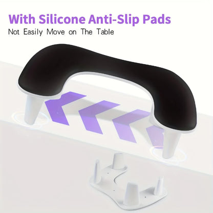 Grey This handheld nail care device integrates a U-shaped pillow and comes with a portable detachable stand. Designed with an inclined PU material and a sturdy base, it is crafted for both comfort and portability. VXN Beauty