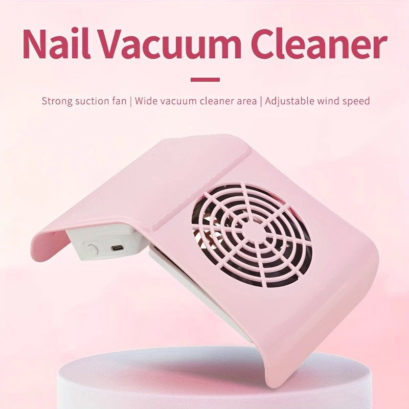 Nail Dust Collector: USB-Powered, Strong Suction, One-Touch Operation, Say Goodbye to Dust Troubles.WHITE VXN Beauty