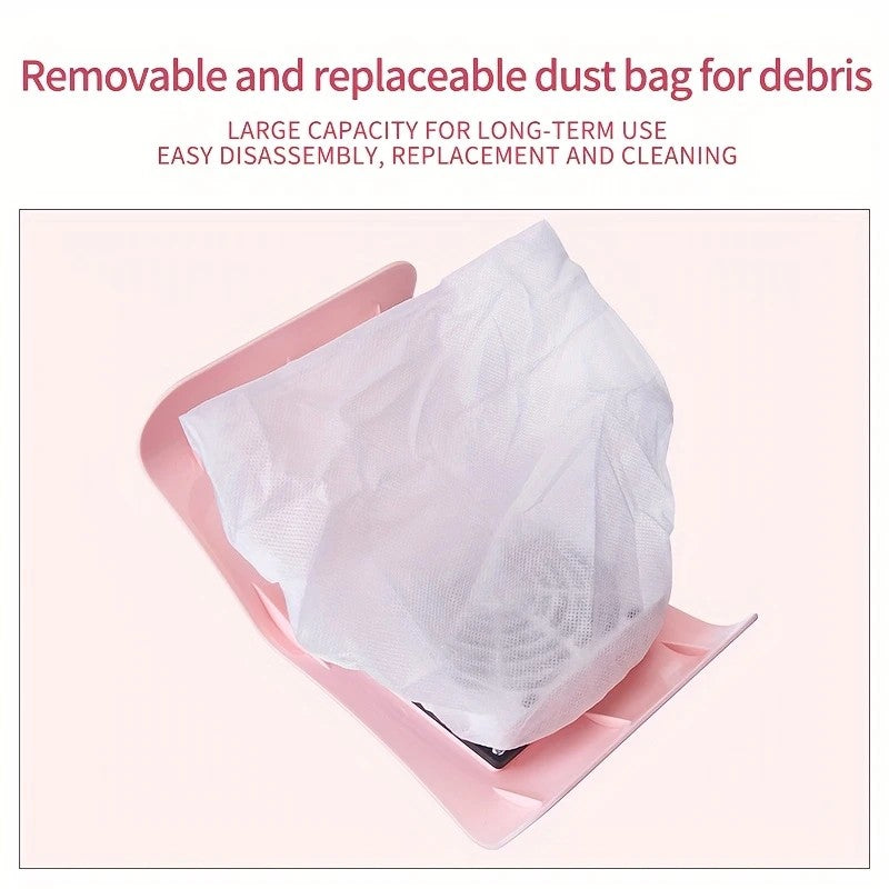 Nail Dust Collector: USB-Powered, Strong Suction, One-Touch Operation, Say Goodbye to Dust Troubles.WHITE VXN Beauty