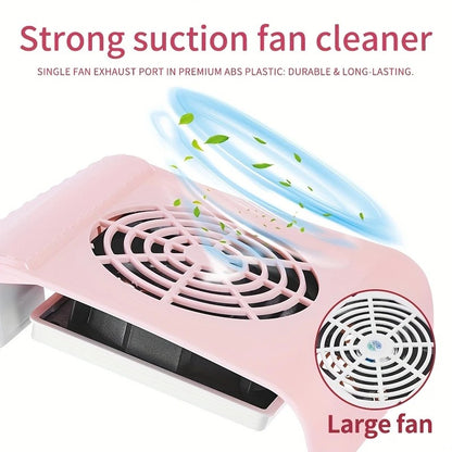 Nail Dust Collector: USB-Powered, Strong Suction, One-Touch Operation, Say Goodbye to Dust Troubles.WHITE VXN Beauty
