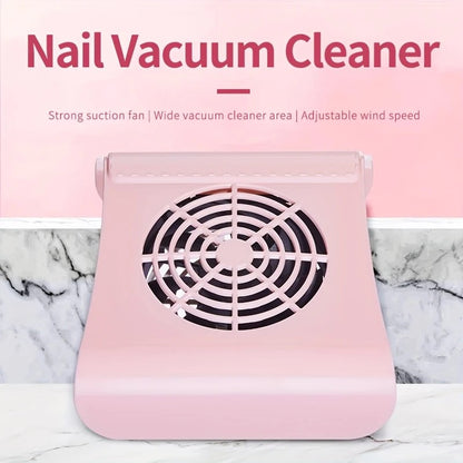 Nail Dust Collector: USB-Powered, Strong Suction, One-Touch Operation, Say Goodbye to Dust Troubles.WHITE VXN Beauty