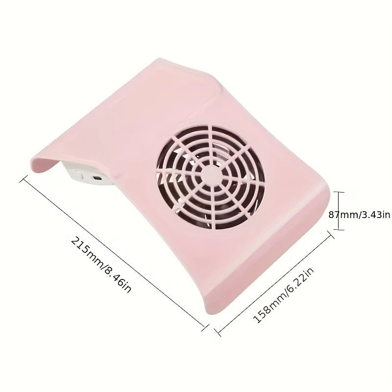 Nail Dust Collector: USB-Powered, Strong Suction, One-Touch Operation, Say Goodbye to Dust Troubles.WHITE VXN Beauty