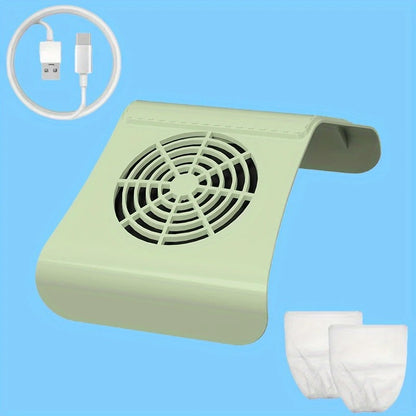 Nail Dust Collector: USB-Powered, Strong Suction, One-Touch Operation, Say Goodbye to Dust Troubles.WHITE VXN Beauty