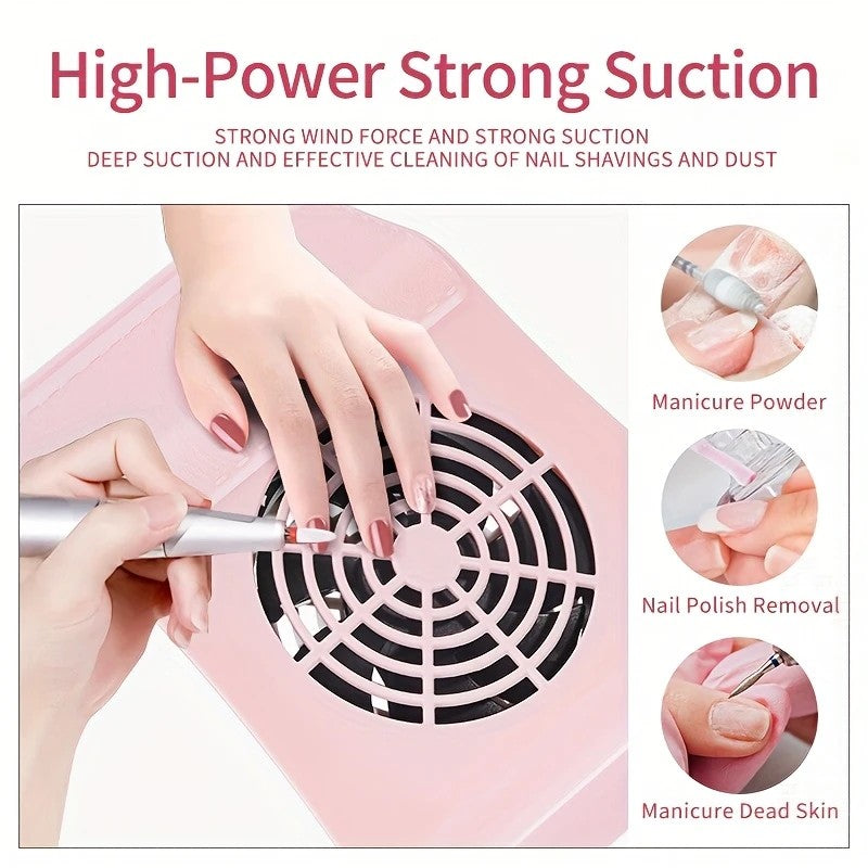 Nail Dust Collector: USB-Powered, Strong Suction, One-Touch Operation, Say Goodbye to Dust Troubles.GREEN VXN Beauty