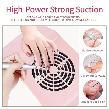 Nail Dust Collector: USB-Powered, Strong Suction, One-Touch Operation, Say Goodbye to Dust Troubles.GREEN VXN Beauty