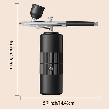 Green  Portable Wireless Airbrush Kit, Versatile for Nail Art, Painting, Makeup, and Model Making VXN Beauty