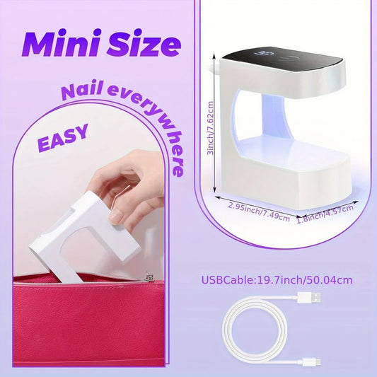 Mini Nail Lamp: Portable, Fast-Drying, Enjoy DIY Nail Fun On-the-Go VXN Beauty