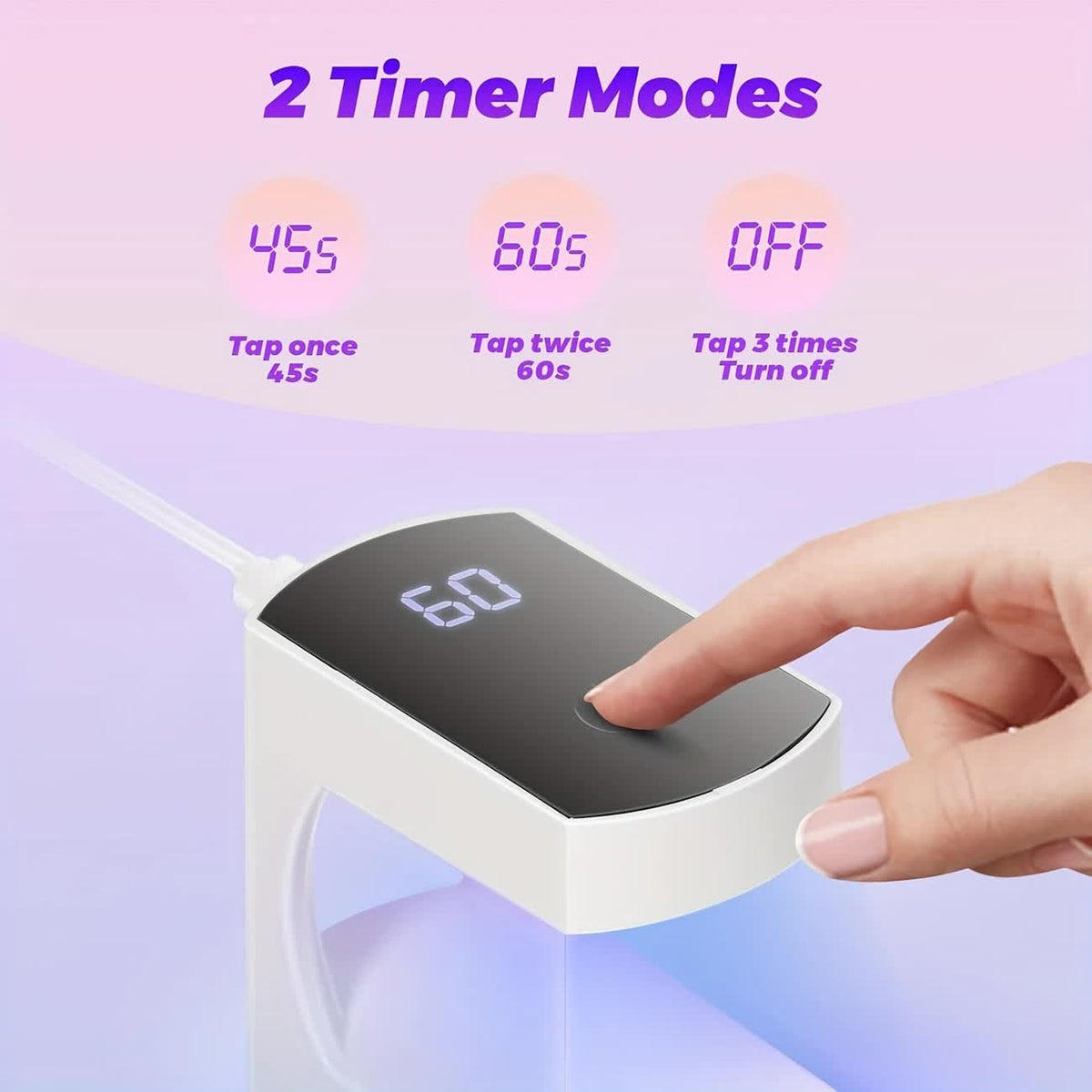 Mini Nail Lamp: Portable, Fast-Drying, Enjoy DIY Nail Fun On-the-Go VXN Beauty