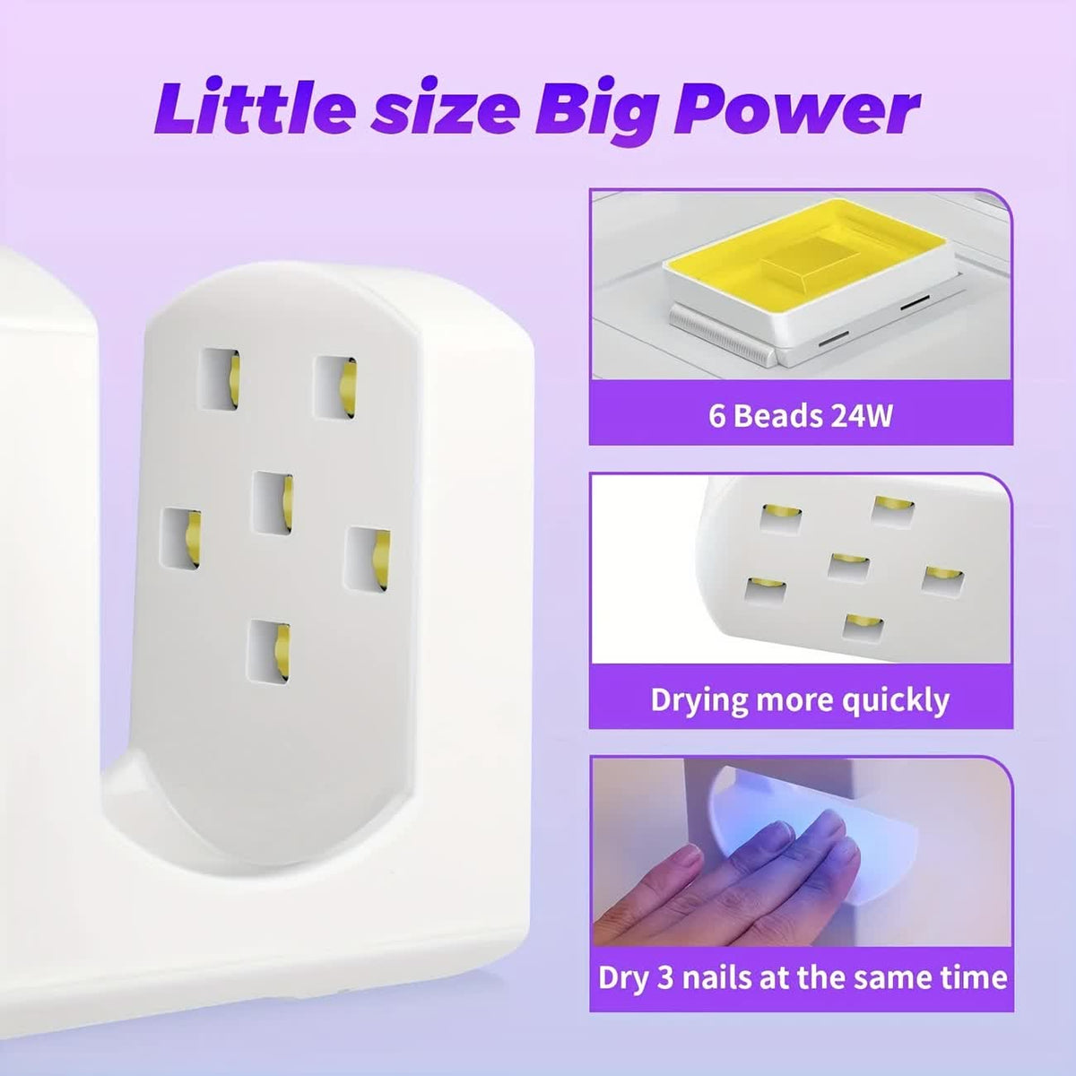 Mini Nail Lamp: Portable, Fast-Drying, Enjoy DIY Nail Fun On-the-Go VXN Beauty