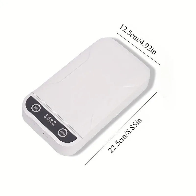 Portable Nail Disinfection Box, USB powered. Built‑in UV fast sterilization, suitable for nail and tattoo tools, PVC/plastic material, the ideal hygiene assistant for salons and studios. VXN Beauty