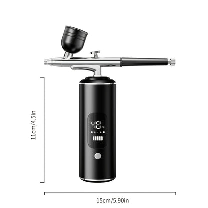 Pink Portable Wireless Airbrush Kit, ideal for nail art, painting, cake decoration, and makeup. Rechargeable design, perfect for both amateurs and professionals. VXN Beauty
