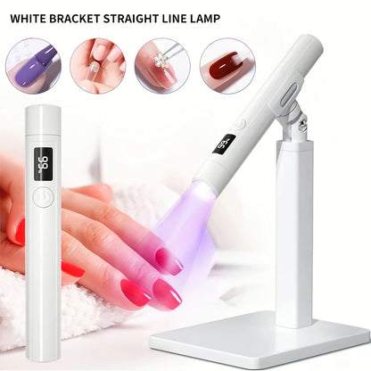 2-in-1 Nail Lamp: Handheld & Stand, 6-LED Fast Dry, Type-C Fast Charge, Smart Timer, Home/Travel DIY Nail Art Essential VXN Beauty