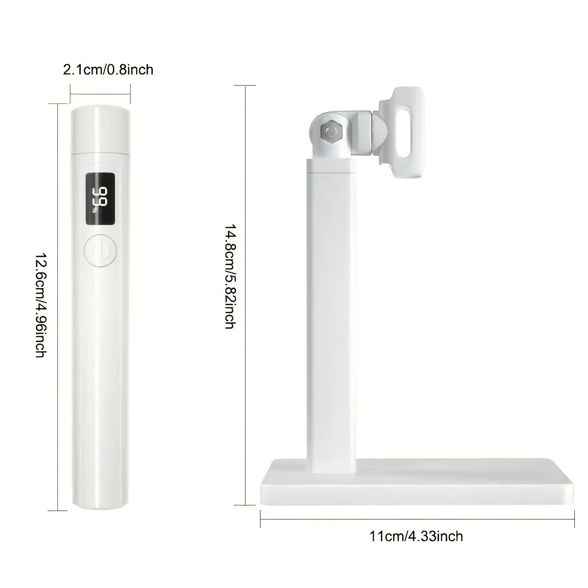 2-in-1 Nail Lamp: Handheld & Stand, 6-LED Fast Dry, Type-C Fast Charge, Smart Timer, Home/Travel DIY Nail Art Essential VXN Beauty