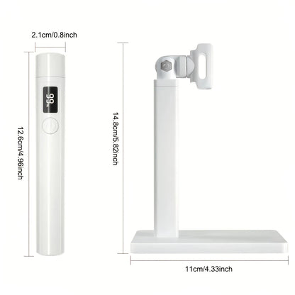 2-in-1 Nail Lamp: Handheld & Stand, 6-LED Fast Dry, Type-C Fast Charge, Smart Timer, Home/Travel DIY Nail Art Essential VXN Beauty