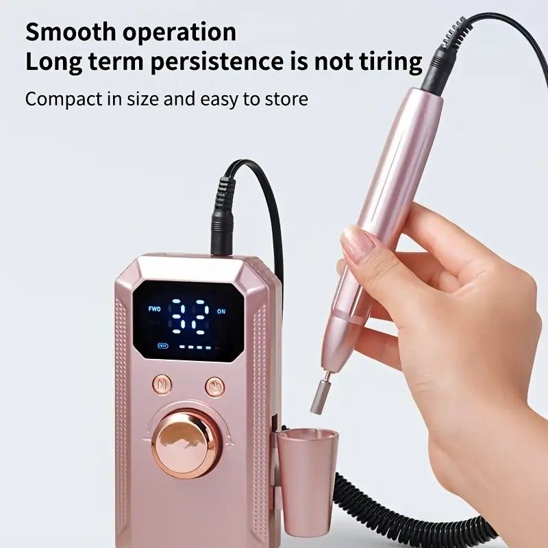 Professional Nail Drill: Quiet and Efficient, LED Digital Display, 31 Accessories for All-in-One Use, Easy for Beginners to Master。white VXN Beauty