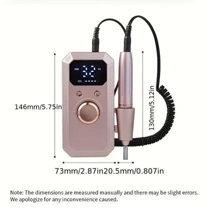 Professional Nail Drill: Quiet and Efficient, LED Digital Display, 31 Accessories for All-in-One Use, Easy for Beginners to Master。white VXN Beauty