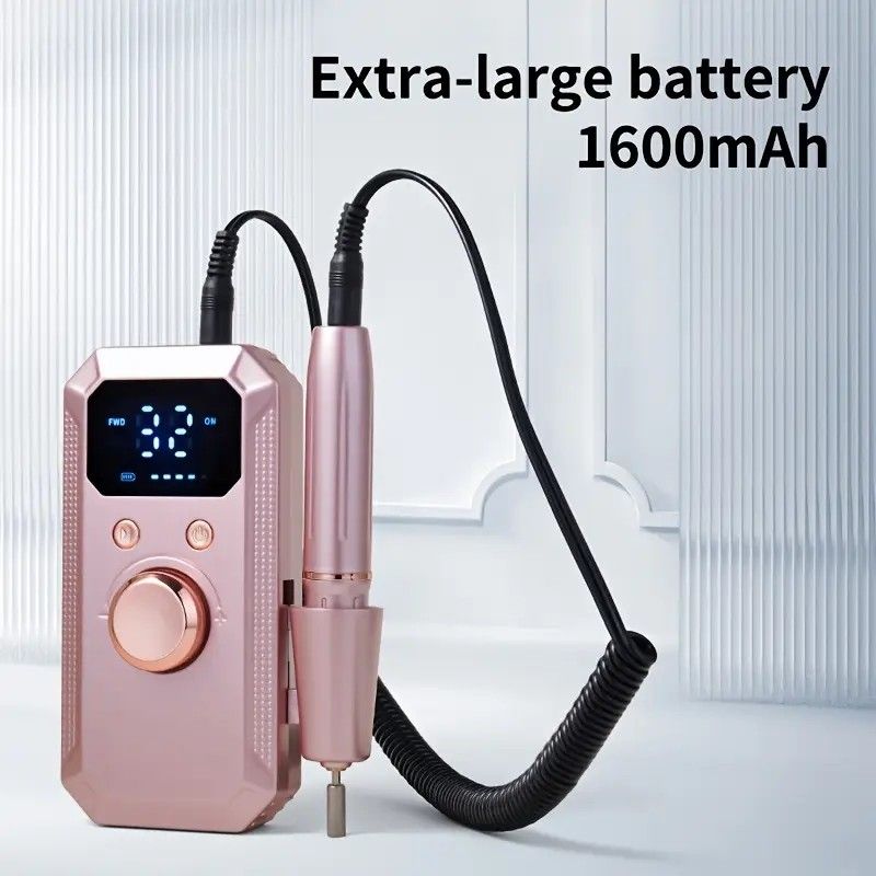 Professional Nail Drill: Quiet and Efficient, LED Digital Display, 31 Accessories for All-in-One Use, Easy for Beginners to Master。white VXN Beauty