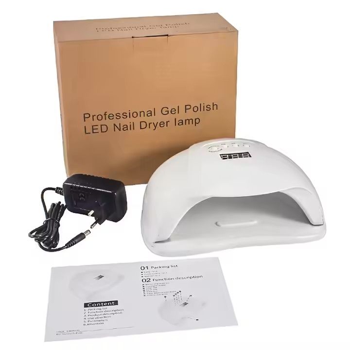 UV LED Nail Lamp 54W with 10s 30s 60s 99s Timer, White VXN Beauty
