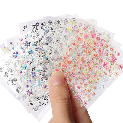 10 Sheets Self-Adhesive Nail Decorations Multi-Color VXN Beauty