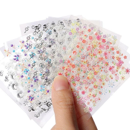 10 Sheets Self-Adhesive Nail Decorations Multi-Color VXN Beauty