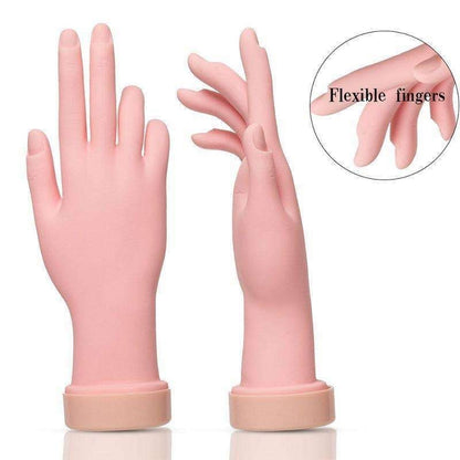 Silicone nail training hand fake hand for nail art, Beige VXN Beauty