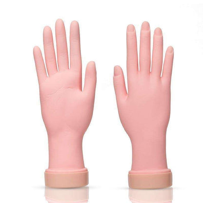 Silicone nail training hand fake hand for nail art, Beige VXN Beauty