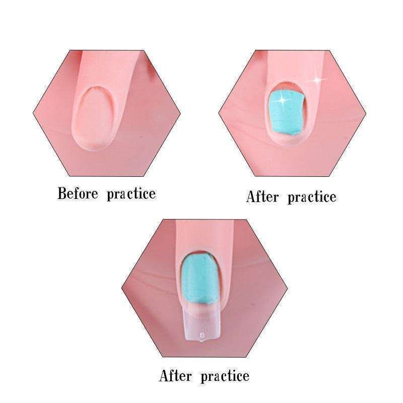 Silicone nail training hand fake hand for nail art, Beige VXN Beauty