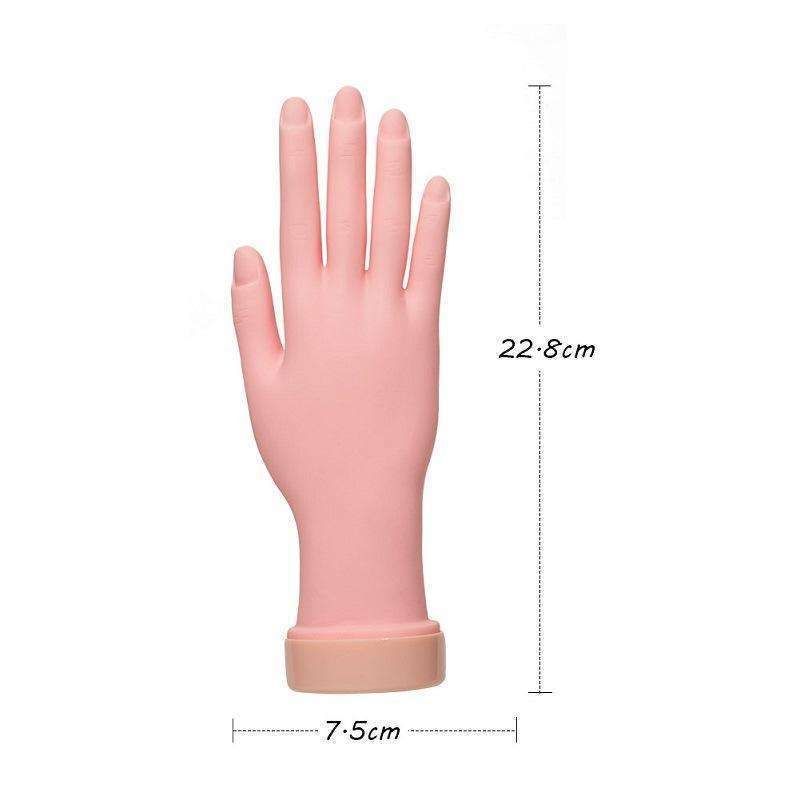 Silicone nail training hand fake hand for nail art, Beige VXN Beauty