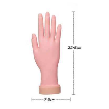 Silicone nail training hand fake hand for nail art, Beige VXN Beauty
