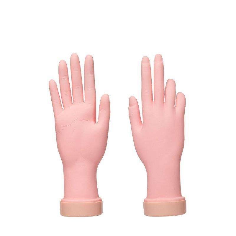 Silicone nail training hand fake hand for nail art, Beige VXN Beauty