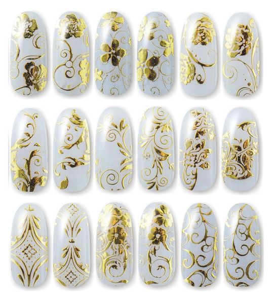 6 Sheets Silver Gold Nail Stickers, 12x4 cm VXN Beauty
