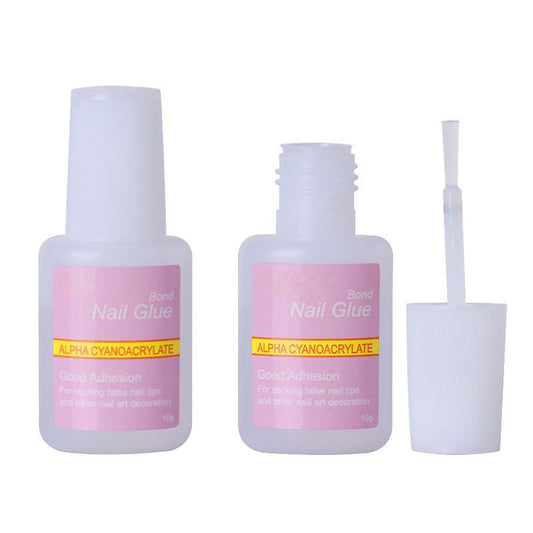 3pcs Nail Glue with Brush, 10g, Super Grip Tip Glue VXN Beauty