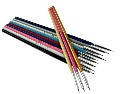 12pcs nail art brushes, MultiColor VXN Beauty