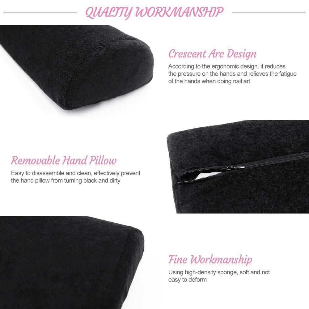Nail Cushion Wrist Support for Manicure Gel Acrylic Nails, Cerise VXN Beauty