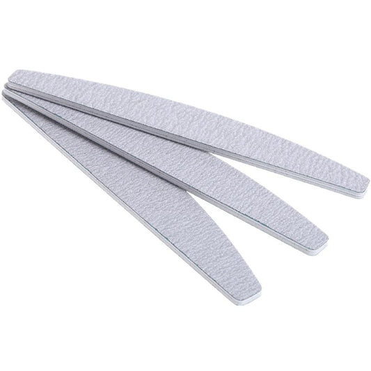 5-pack Half Moon Zebra Nail Files, 100/120 Grit, with Storage Case VXN Beauty