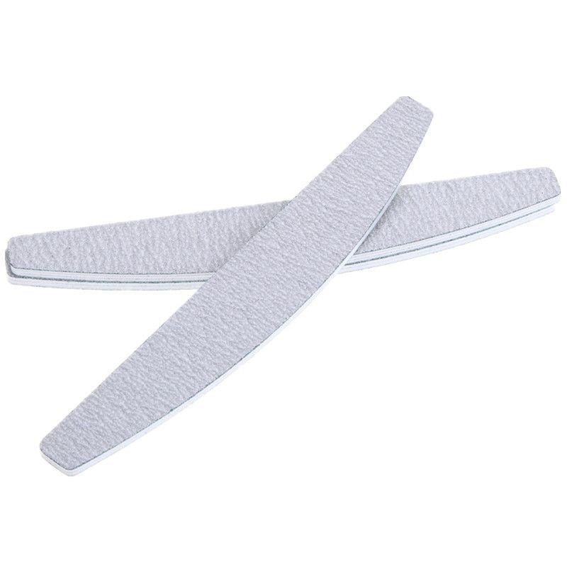 5-pack Half Moon Zebra Nail Files, 100/120 Grit, with Storage Case VXN Beauty