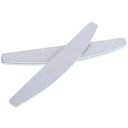 5-pack Half Moon Zebra Nail Files, 100/120 Grit, with Storage Case VXN Beauty
