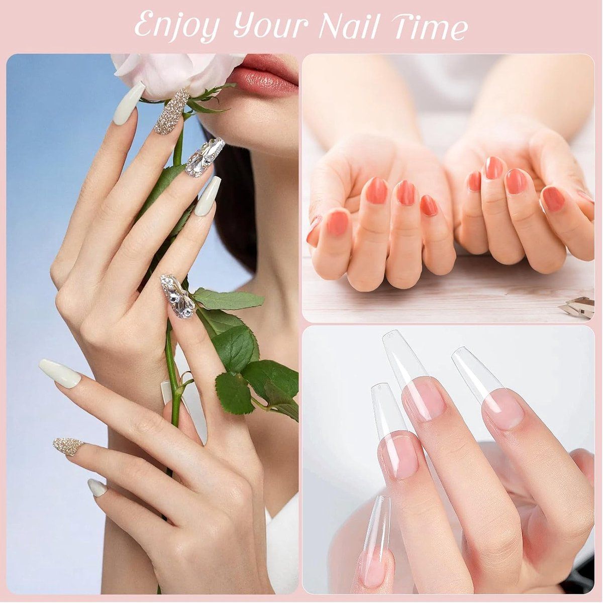 Mini UV LED Nail Lamp With Digital Display, USB Rechargeable Gel Nail Dryer With 2 Timer Modes And Adjustable Stand For Home Manicure, Pink, 10.3 cm VXN Beauty