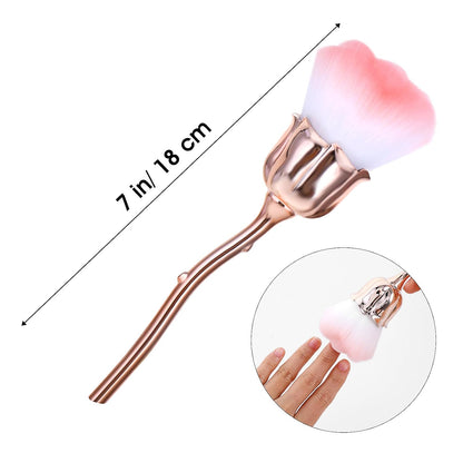 1 PCS Nail Duster Brush Pink Soft Rose Makeup Brushes Acrylic Nail Arts Manicure Dust Cleaner Brush Nails Art Dust Blush Brushes for Nails Trimming Cleaning Salon and Household Use VXN Beauty