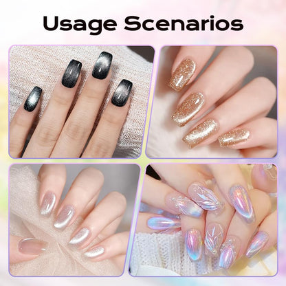 2026 New Rotating Cat Eye Magnet, Beginner-Friendly Nail Tool with Magnetic Force, Easy DIY Glossy Cat Eye Effect (Pink - Steel Ball) VXN Beauty